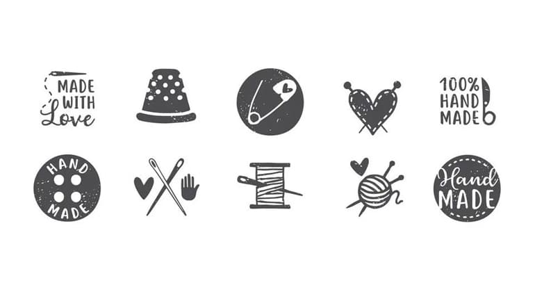 Stempelset Handmade "Lass uns kreativ sein"