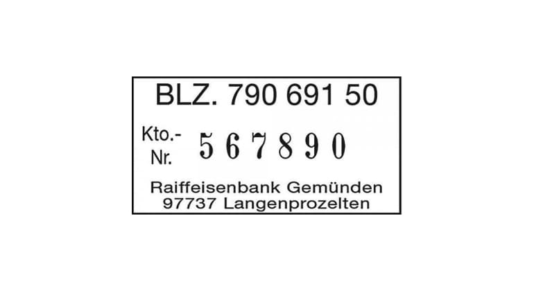 Numeroteur mit Textplatte, Modell D28bN