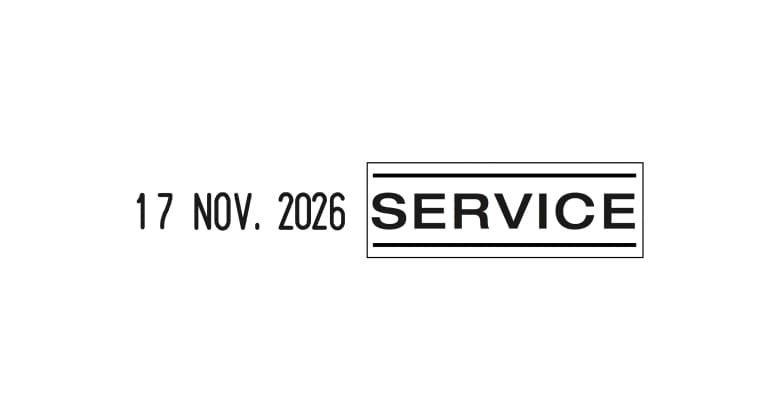 Trodat Printy Dater 4813 Datum links (52x9 mm, 2 Zeilen)