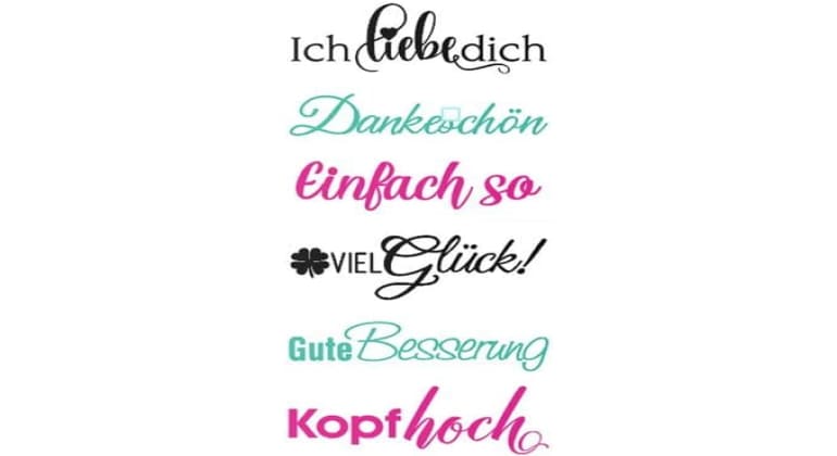 Stempelset Trodat Vintage Glückwünsche