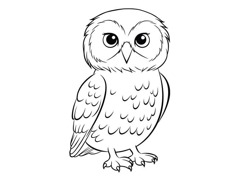 Motivstempel Schneeeule (60x50 mm)