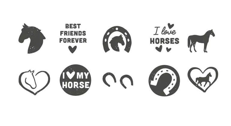 Pferde Stempel "I love my horse"