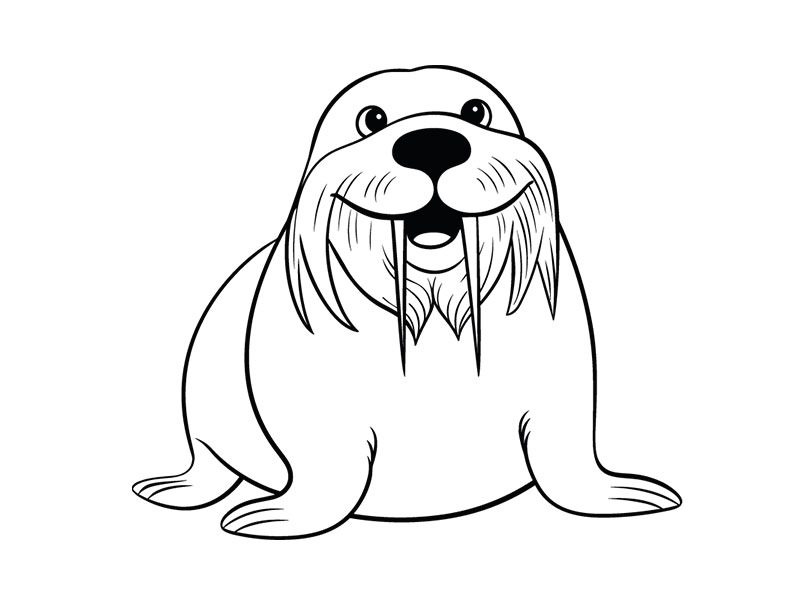 Motivstempel Walross (60x60 mm)