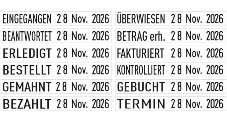 Trodat Classic Wortbandstempel + Datum 1117