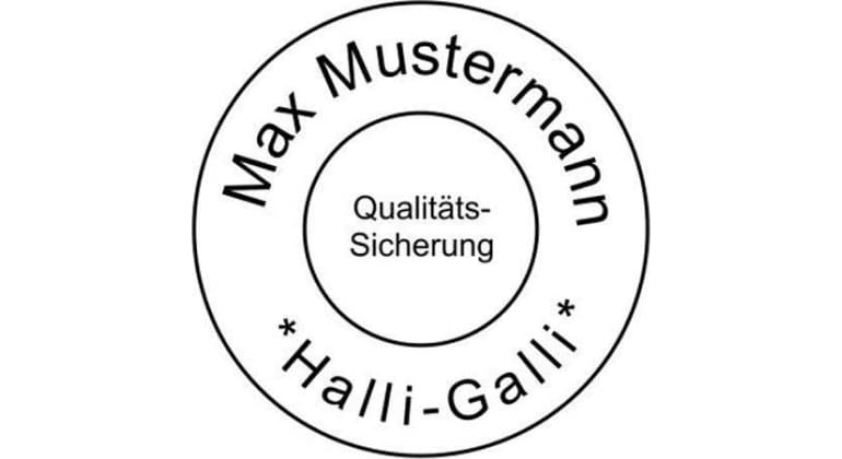 Siegelstempel Holzstempel rund (Ø 50 mm, 10 Zeilen)