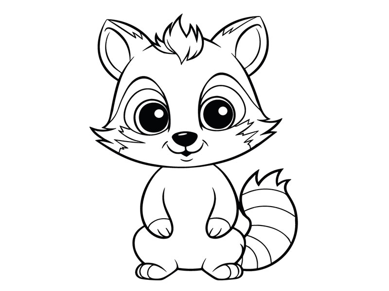 Motivstempel Waschbär (60x50 mm)