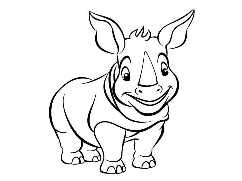 Motivstempel Nashorn (60x60 mm)