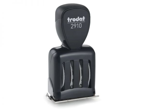 Trodat Classic Datumstempel 2910/P01 mit Textplatte (50x30 mm, 4 Zeilen)