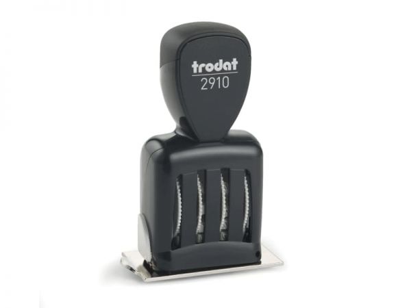 Trodat Classic Datumstempel 2910/P09 mit Textplatte (70x38 mm, 6 Zeilen)