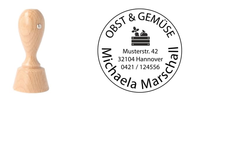 Produkt Holzstempel individuell rund (Ø 40 mm)