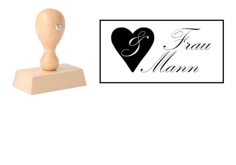 Produkt Stempel Hochzeit personalisiert (60x30 mm)
