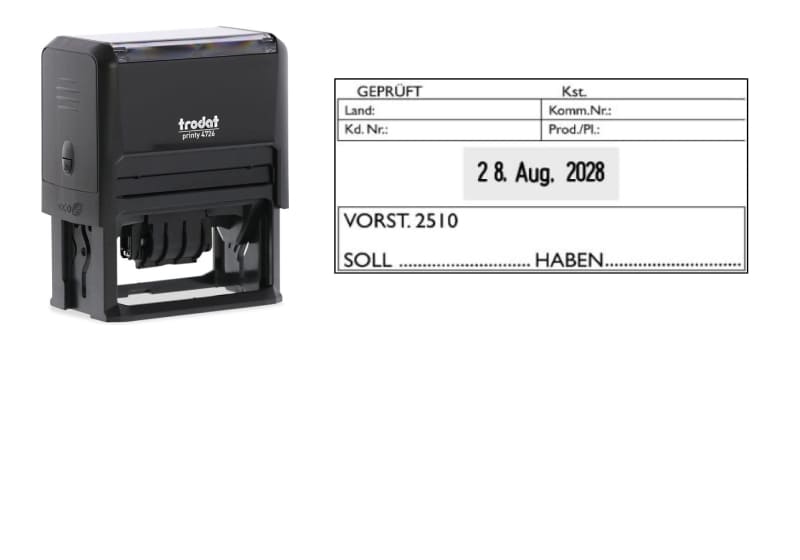 Produkt Trodat Printy Dater 4726 Schwarz (75x38 mm, 6 Zeilen)