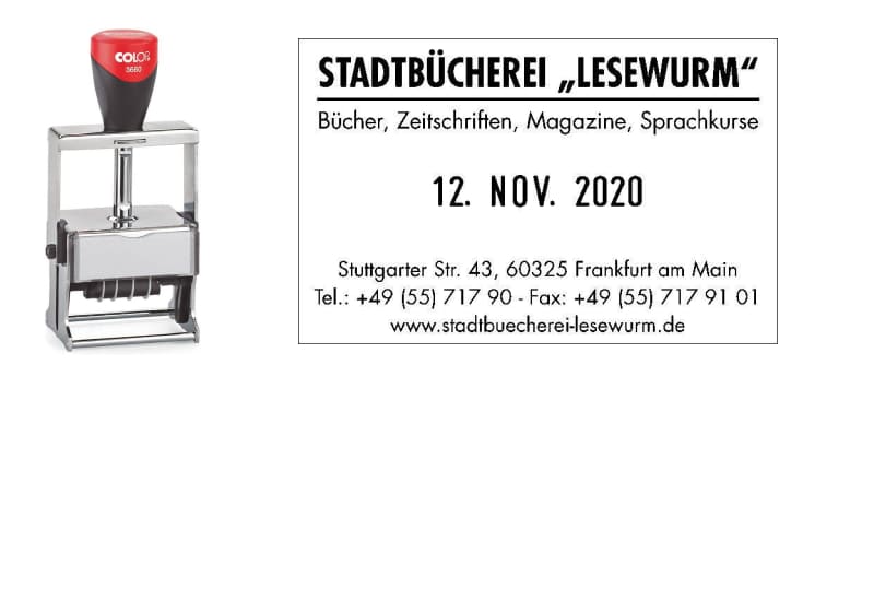 Produkt Colop Expert Line Dater 3660 (58x37 mm, 8 Zeilen)