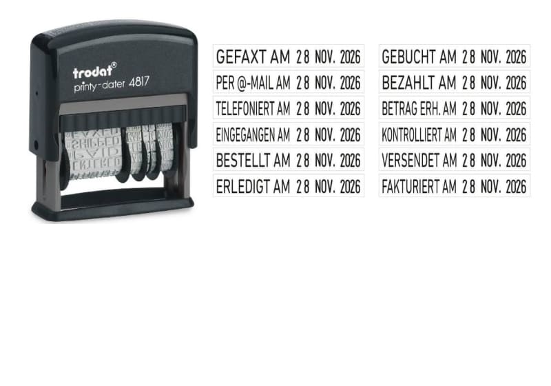 Produkt Trodat Printy Dater 4817 Standardtexte